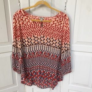 Lucky Brand Tribal Print Tunic